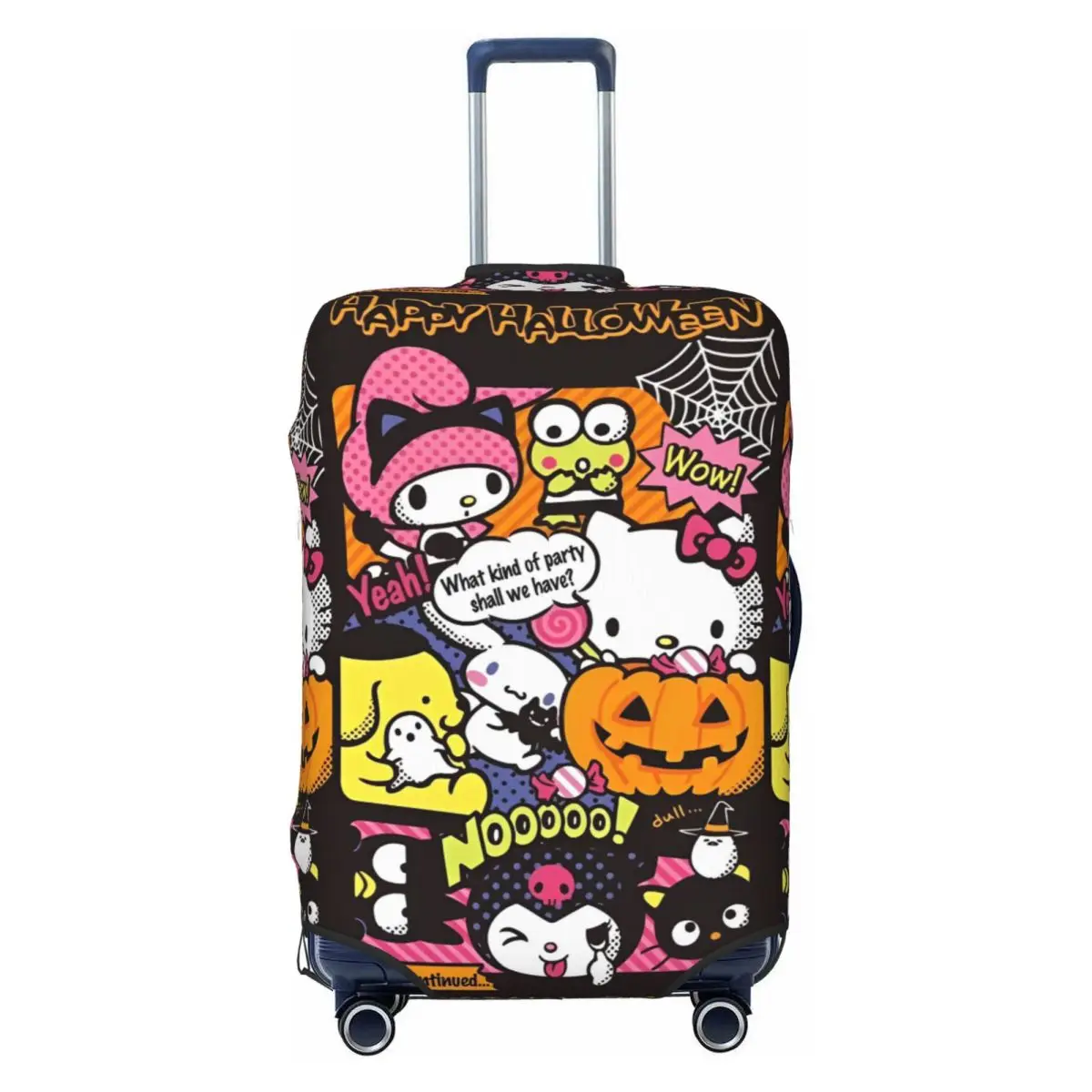 Sanrio Halloween Kuromi Hello Kitty My Melody Suitcase Cover Cute Cat Animal Business Flight Practical Luggage Case Protector