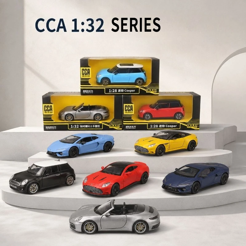 CCA Simulation 1:32 Vantage GT3 Alloy Car Model Diecast  RS E-Tron Toy Vehicle Collection Miniature Voiture Ornament Mini Cooper