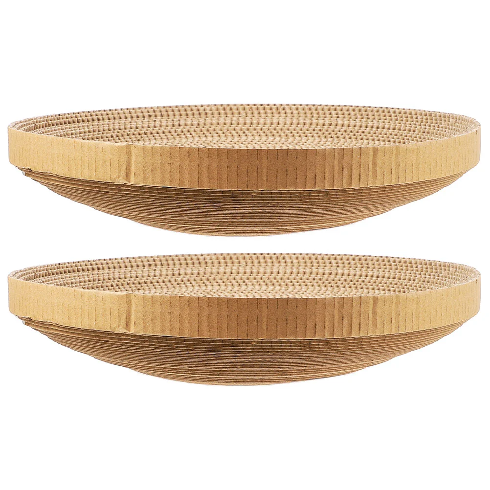 2 Pcs Corrugated Replacement Core Cat Scratch Convenient Pad Household Kitten Scratcher Board Refill Fun Paper