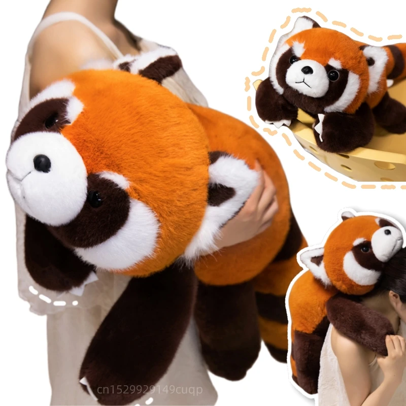 50/60/80cm Simulation High Quality Kawaii Raccoon Plush Doll Pillow Cute Red Panda Plush Toy Home Decor Gift For Boys And Girls