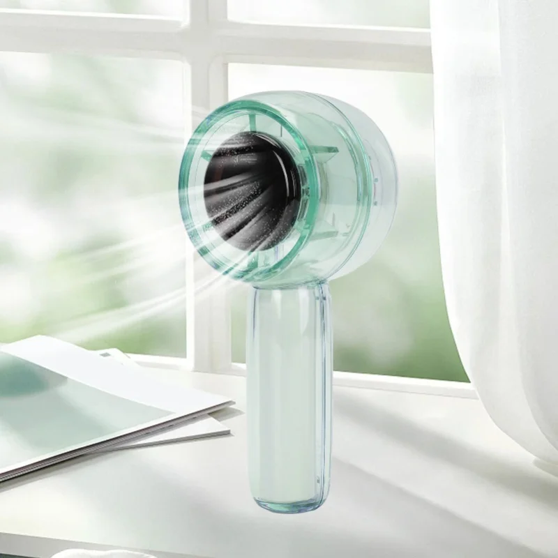 

Portable Handheld Turbo Fan With Digital Display 5 Speeds Stepless Adjustable Rechargeable Small Fan For Outdoor Camping