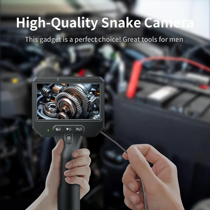 4.3Inch IP Screen 2MP 1080P 3.9mm  Industrial Endoscope CMOS Borescope Inspection Otoscope Camera Digital Microscope