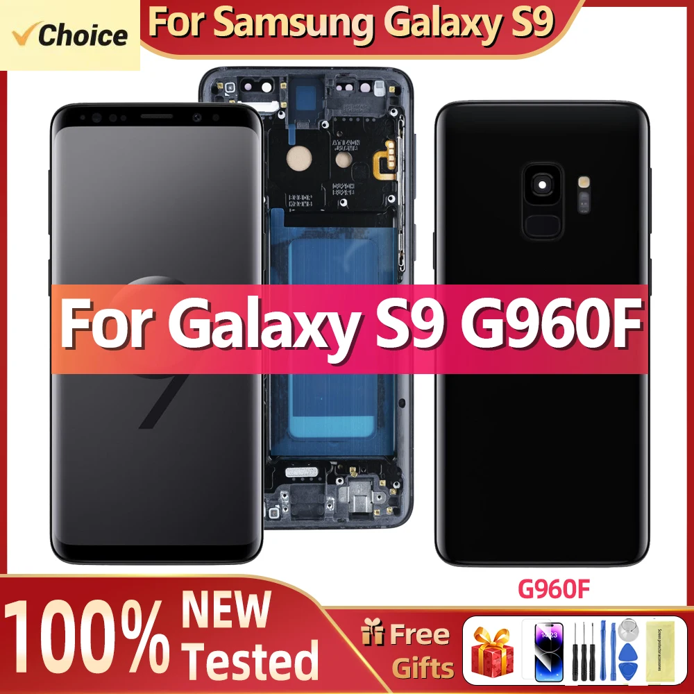 For Samsung Galaxy S9 LCD 100% Tested Display With Digitizer Touch Screen Assembly SM-G960FD S9 G960 LCD With Frame Replacement