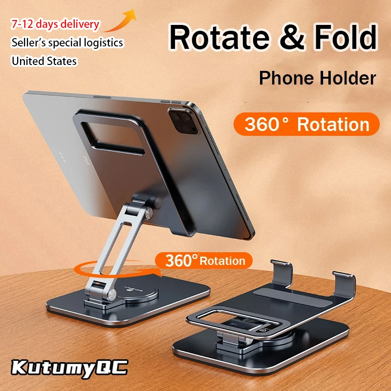 

Desk Tablet Stand 360° Rotation Adjustable Mobile Phone Holder For iPad Samsung Tablet Bracket Support Desktop Tablet Holders