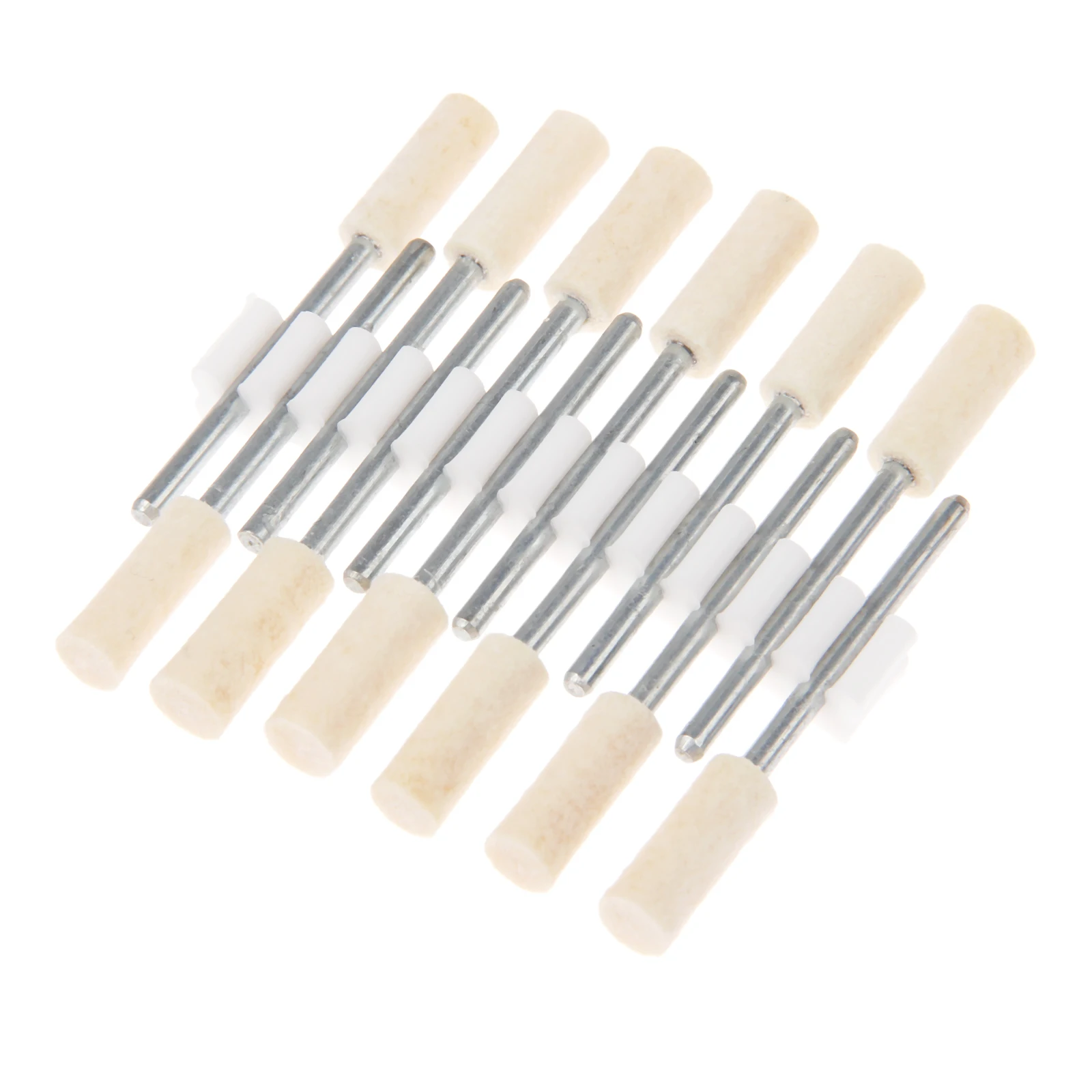 DRELD-Cabezal de pulido de lana, rueda de pulido de superficie de Metal para herramientas rotativas, vástago de 2,35mm, 12 piezas, Dremel