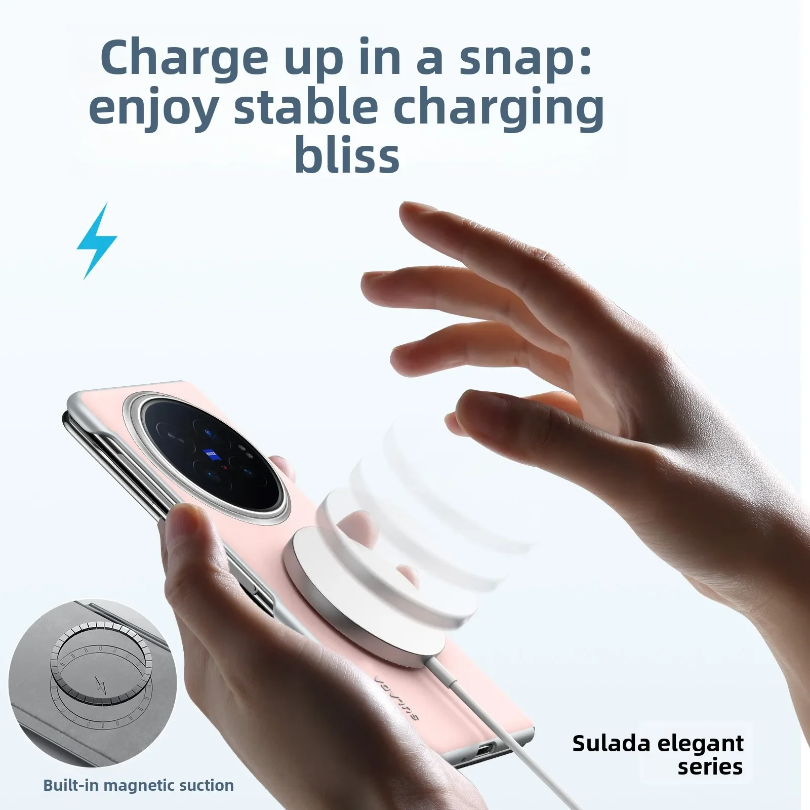 

For VIVO X Fold 6 Case Magnetic Luxurious Leather Smooth Skin-friendly Wear-resistant For VIVO X Fold 5 3 Pro Shockproof Funda
