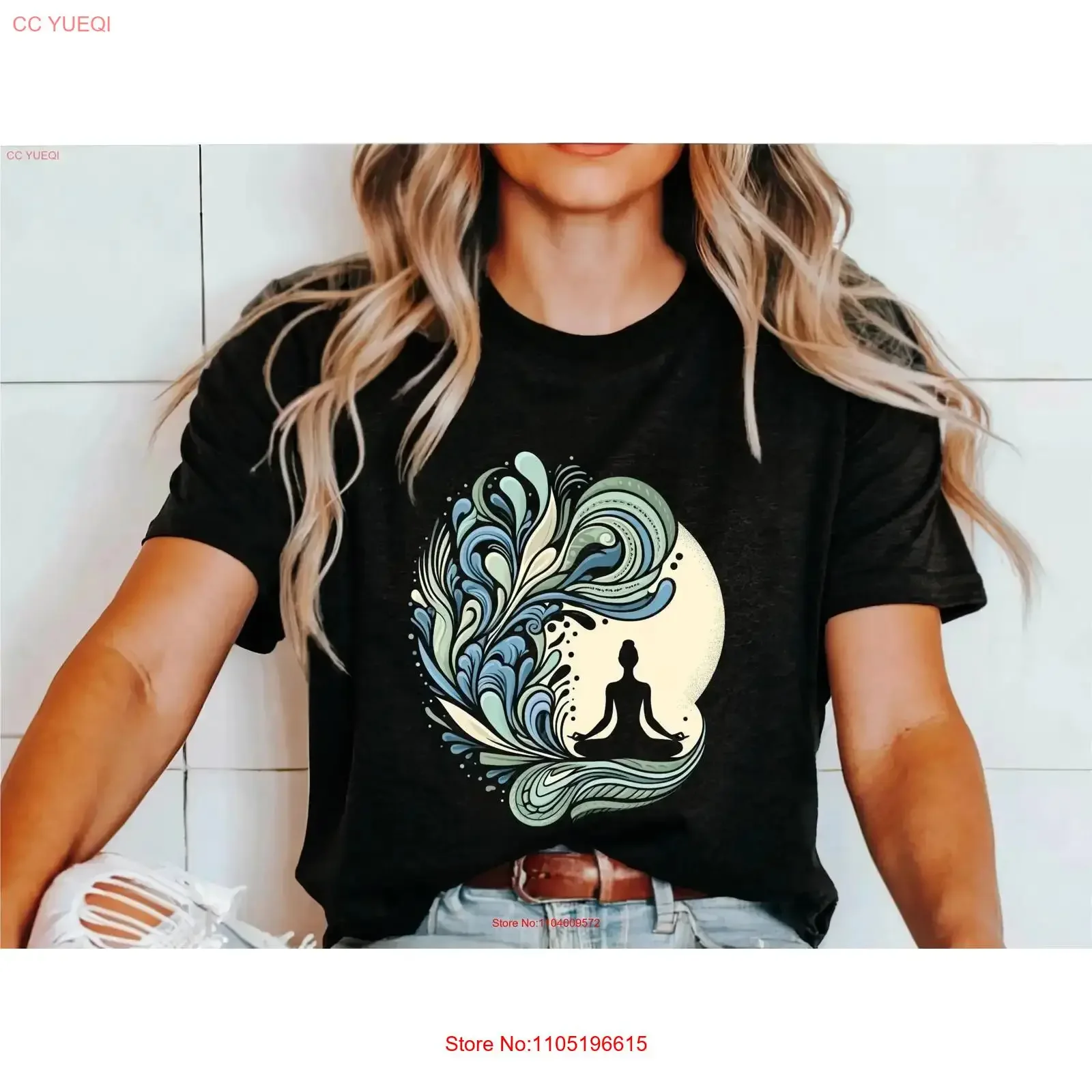 Meditating T Shirt Yoga Namaste Balance Spiritual vintage Washed Comfortable Soft Unisex Versatile Top For Everyday Wear