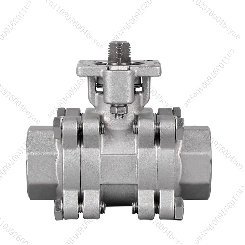 صمام كروي ملولب ثلاثي القطع من الفولاذ المقاوم للصدأ عالي الضغط للبخار ذو درجة الحرارة العالية