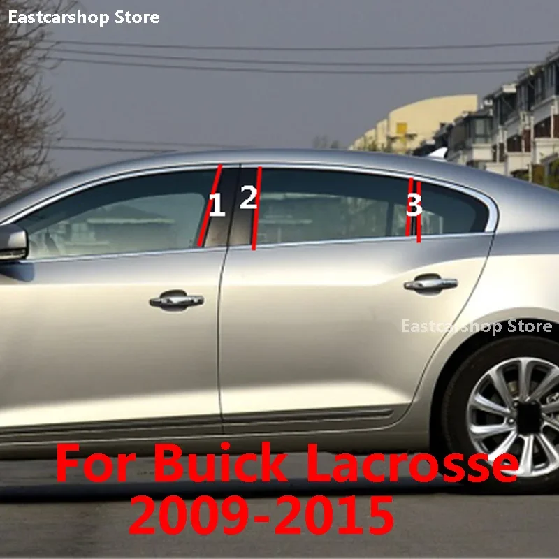 

For Buick Lacrosse 2015 2014 2013 2012 2011 Car PC Door Window Central Middle Column Trim Decoration B C Strip Cover 2010 2009