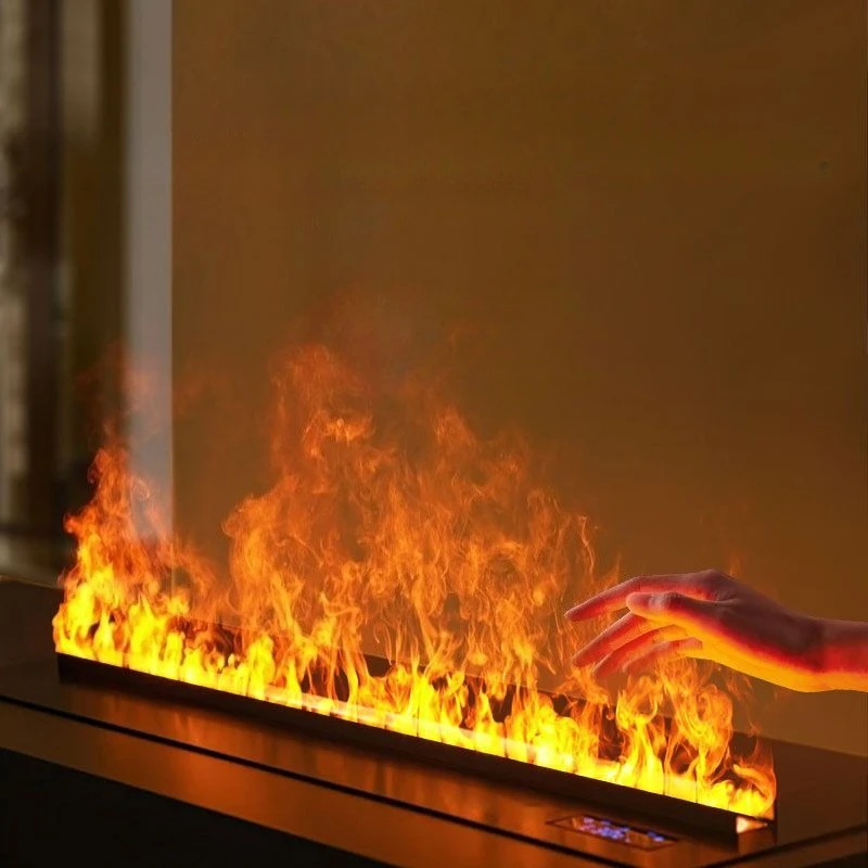 Embedded Atomization Fireplace 3D Simulated Flame Smart Indoor Fire Humidifier for Living Room Home Use Home Decor  220V
