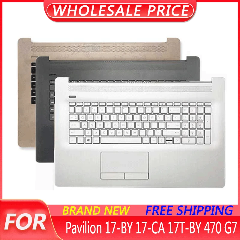 New For Pavilion 17-BY 17-CA 17T-BY 470 G7 Laptop LCD Back Cover Front Bezel Upper Palmrest Bottom Base Case Keyboard Hinges