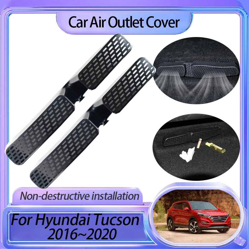 

for Hyundai Tucson TL 2016 2017 2018 2019 2020 Under Seat Air Conditioner Duct Vent Outlet Grille Cover Non-Clogging Accessories