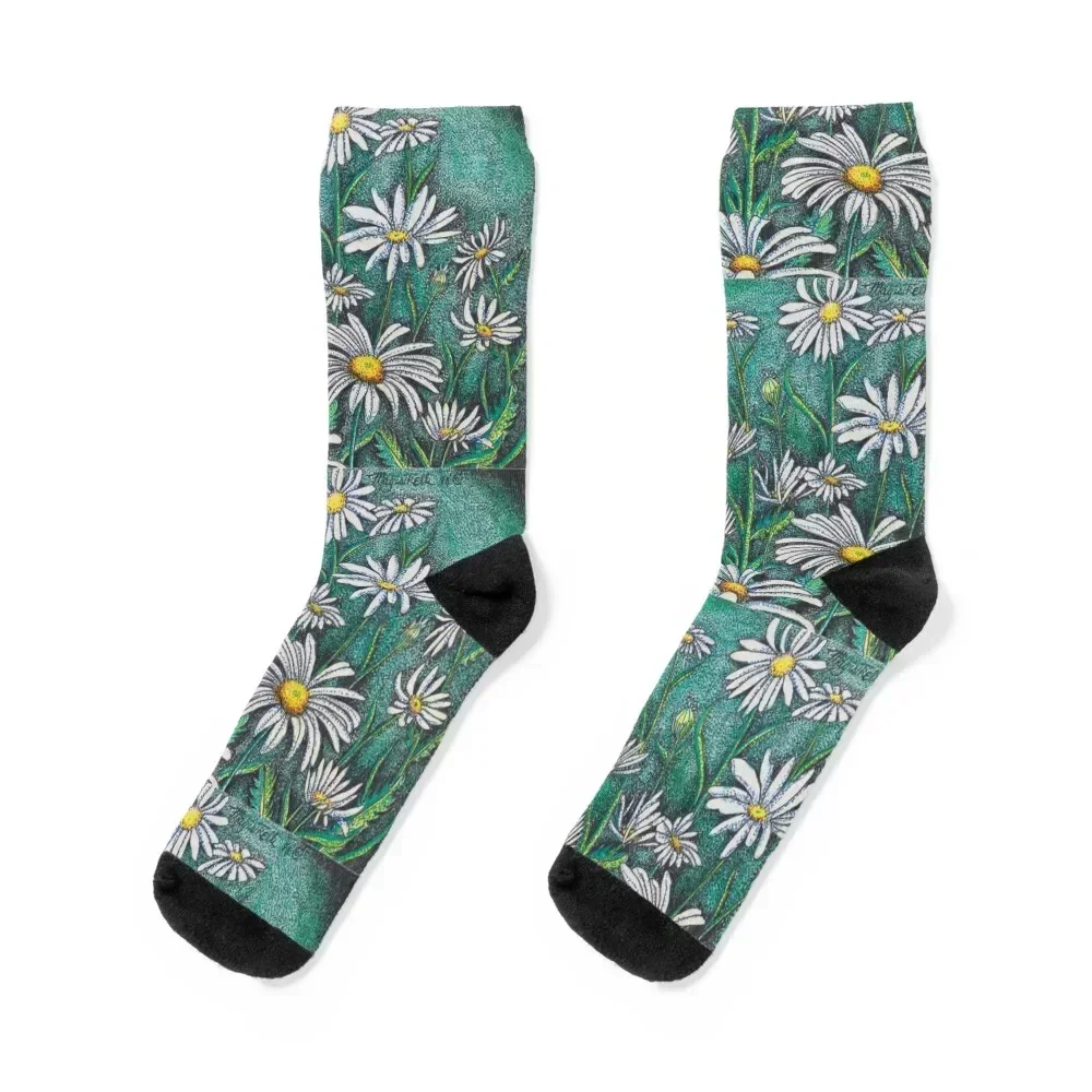 Oxeye Daisies Socks designer brand cartoon Men's Socks Luxury Women's