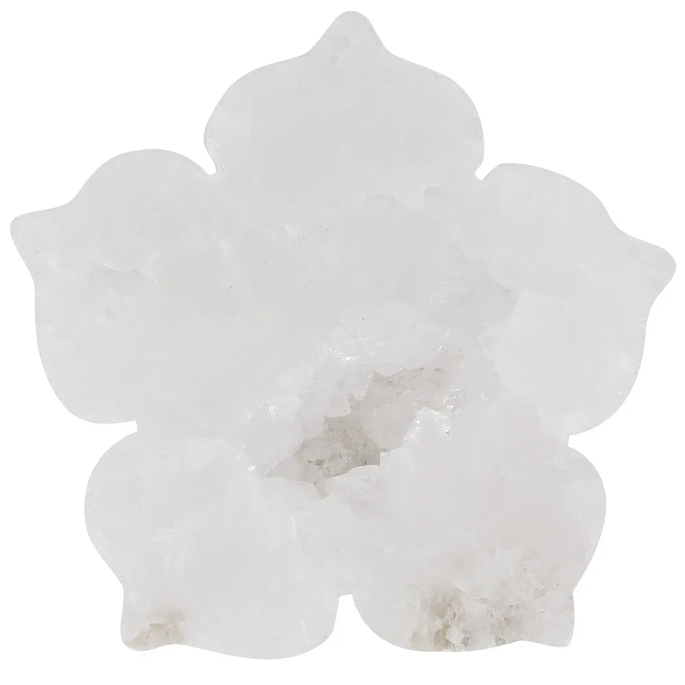 1pcs Natural Stones Mexico Quartz Geode Agate Flower Shape Healing Stone Witchstone Divination Energy Healing Stone