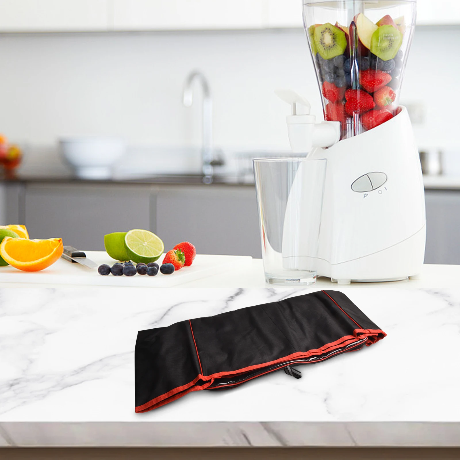 주방 가전 먼지 커버 검정색과 빨간색 옥스포드 천 35x24x45CM 45x30x55CM 쉬운 설치 및 유지 관리