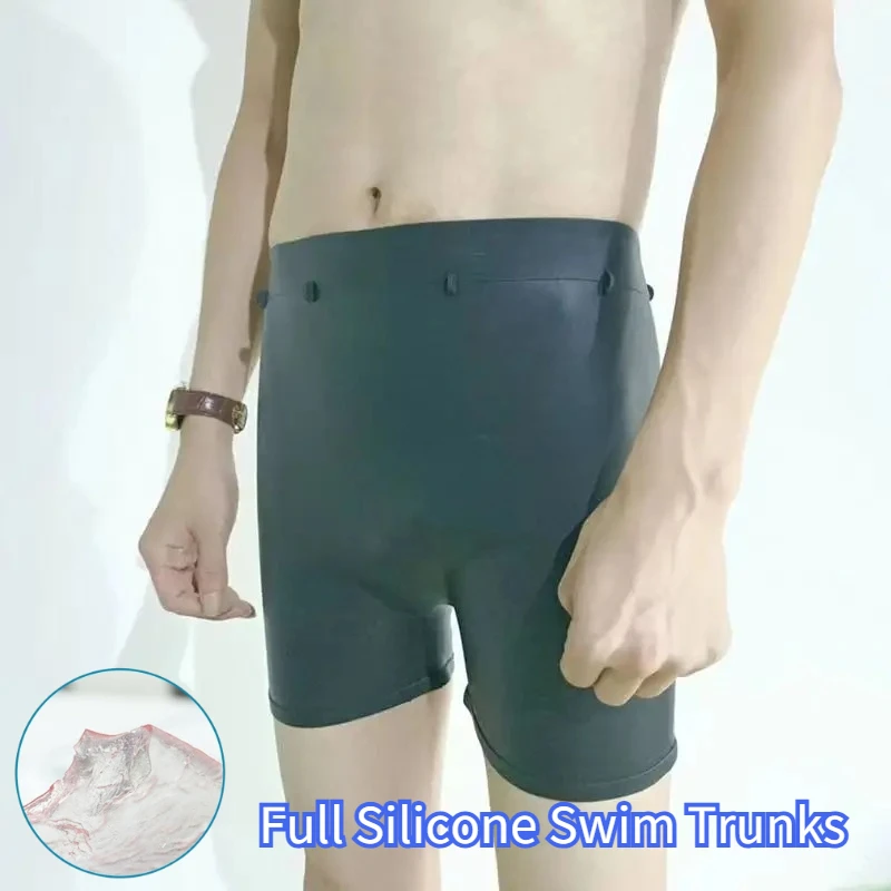 Maillots de bain tout en silicone, grande taille, séchage rapide, protection, pour femmes et hommes, shorts de plage, maillots de bain de printemps, confortables et légers