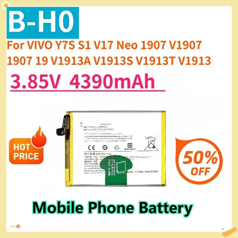 

For VIVO Y7S S1 V17 Neo 1907 V1907 1907 19 V1913A V1913S V1913T V1913 B-H0 3.85V 4390mAh Replacement Phone Batteries
