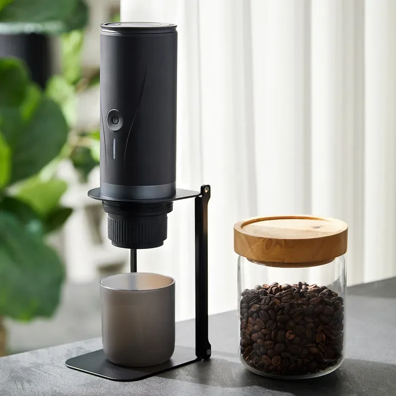 Portable Mini Capsule Coffee Maker Automatic Dual Use Hot Cold Water Compact Household Espresso Machine for Travel Office