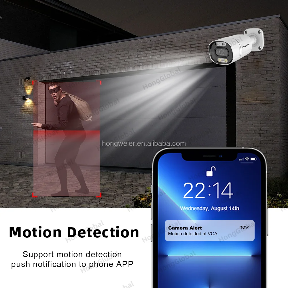 HongGlobal-grabadora de vídeo de red inteligente de 4MP, POE IP, 8 canales, CCTV, NVR, Kit de cámara de vigilancia para el hogar, sistema de cámaras de seguridad