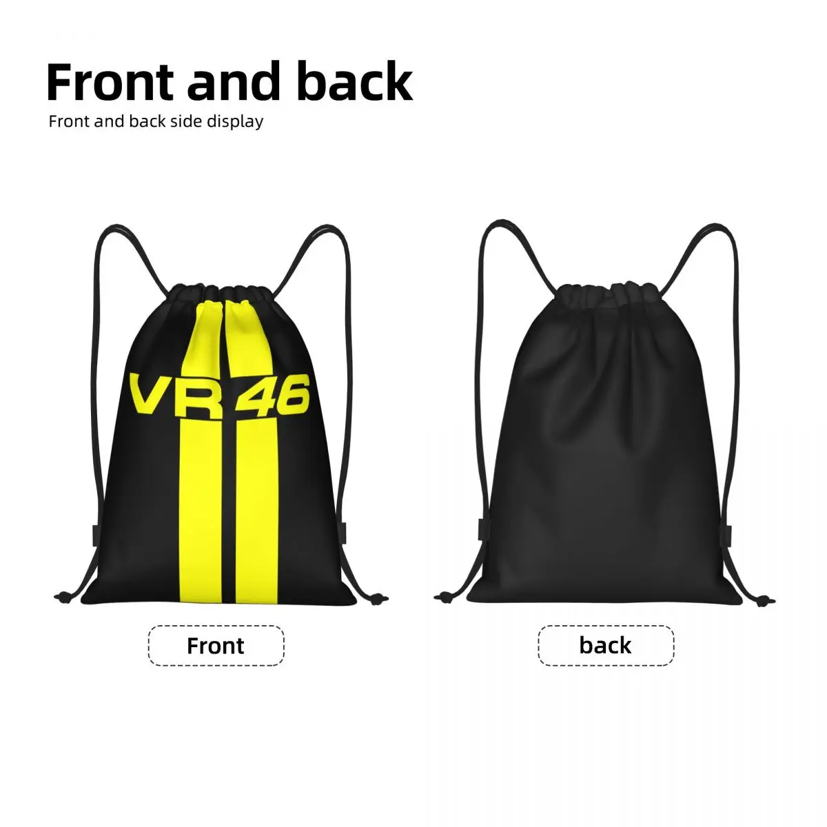 Rossi Drawstring Backpack Women Men Sport Gym Sackpack Portable Motorcycle Racing Shopping Bag Sack