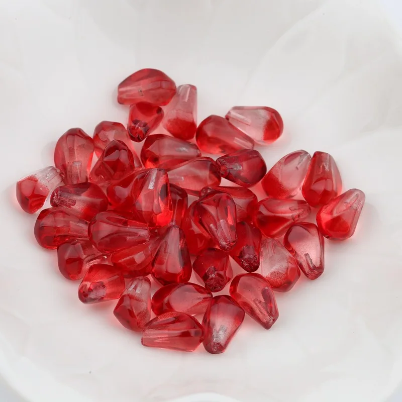 50Pcs 8*11MM Cute Pomegranate Seeds Resin Beads For DIY Making Earrings Necklace Jewelry Accessories Loose Beads