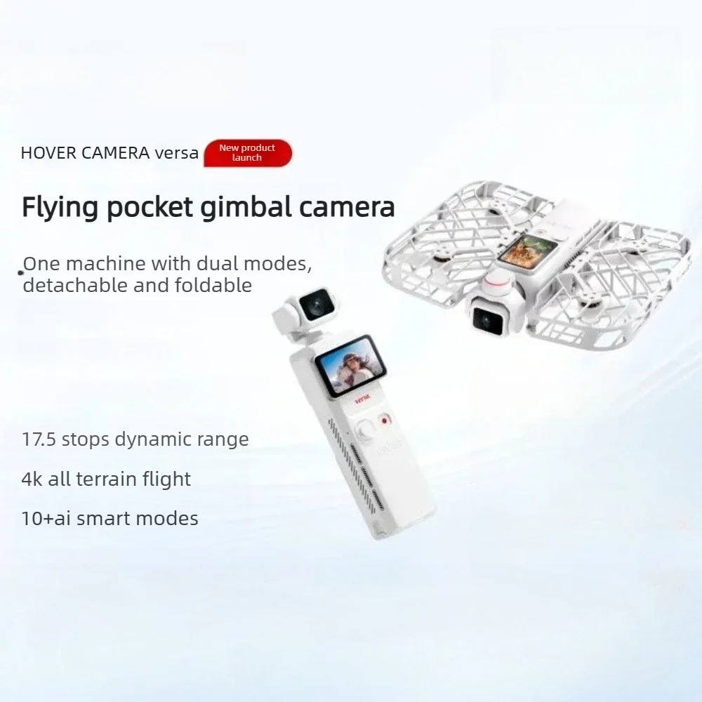 HOVER CAMERA VERSA Pocket Gimbal Camera for Flight 4K High Definition and Image Stabilization Professional Handheld Drone Gift