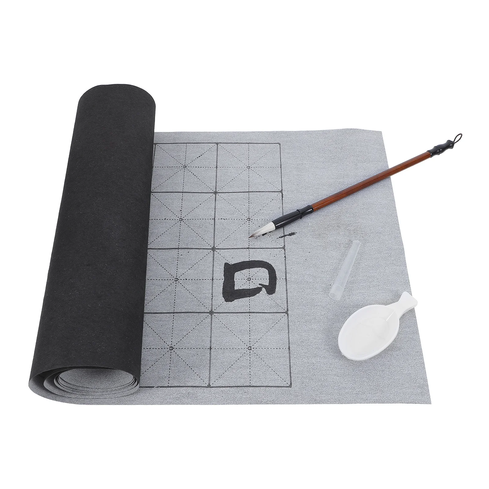 

1Set Calligraphy Practice Set Water Writing Cloth Reusable Chinese Brush Pen Water Dish Beginner Improvement Chinese Brush