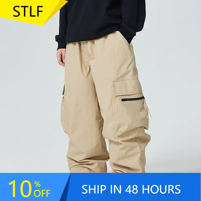 

STLF Fully Taped Waterproof Snowboarding Pants Loose Durable Professional Unisex Outdoor Snow Pants Daily Casual Sportswear Pant