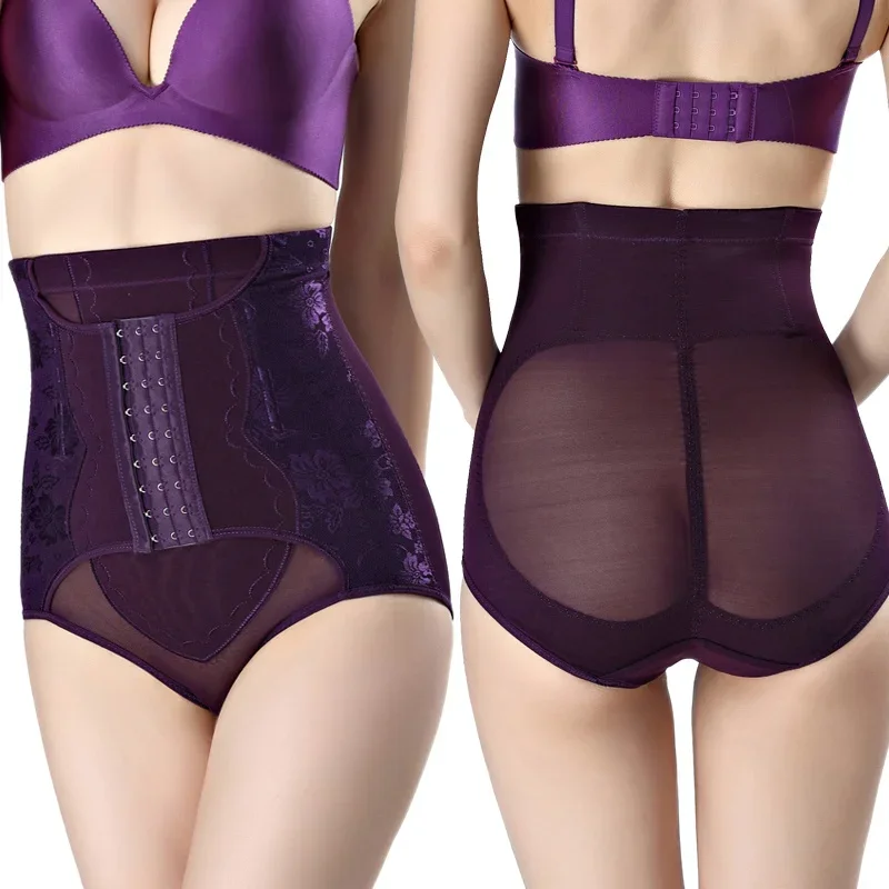 

Women's Tummy Control Leggings High Waist Tight Buttock Belly Pants Slimming Postpartum Recovery Body Shaper Lace Panties Women