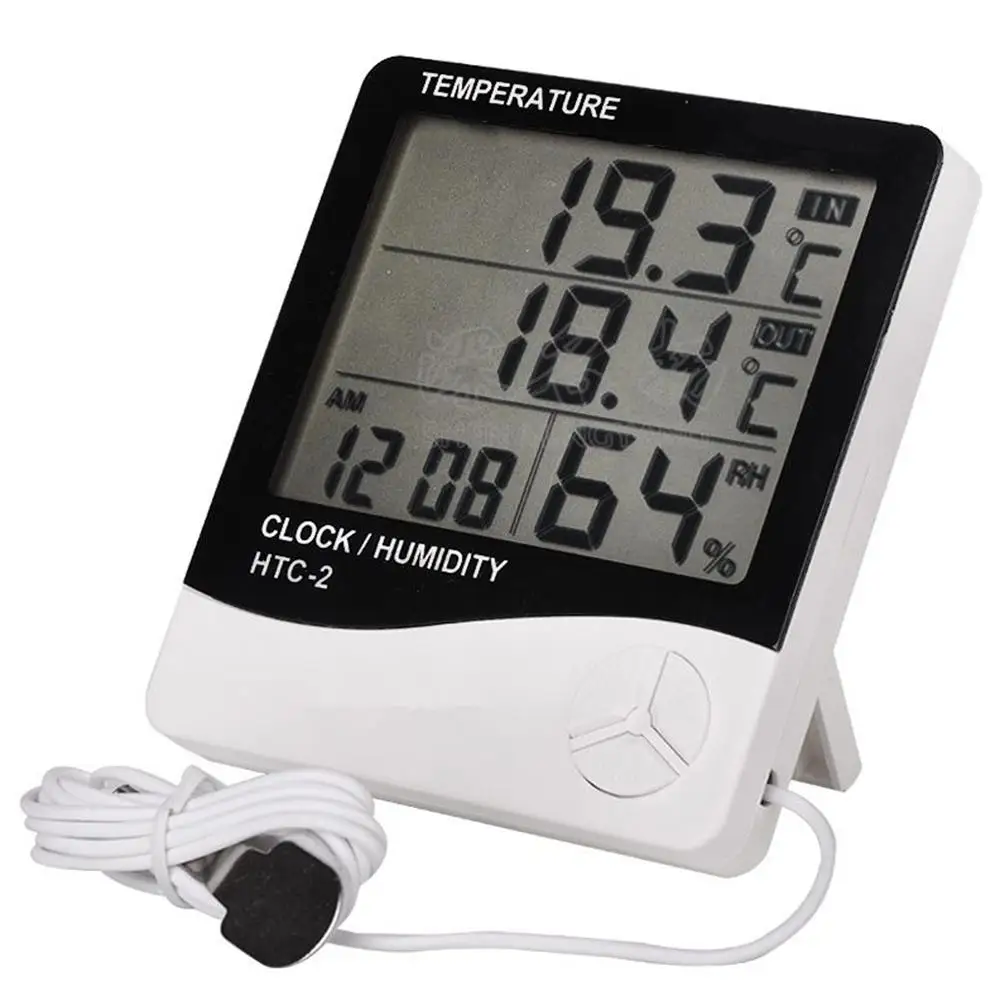 

HTC-2 Precision Thermometer Indoor And Outdoor Digital Display Electronic Temperature And Humidity Meter Home Gauge