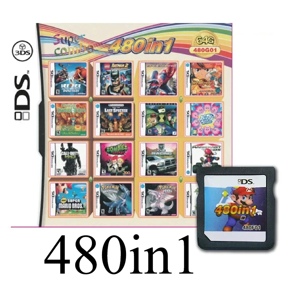 populaire VS 4300 in 1 compilatie Pokemon GameCards DS NDS 3DS 3DS NDSL Game Cartridge Card Video Game Handheld Player (R4 Card)