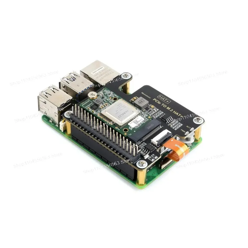 

Hailo-8 M.2 AI Accelerator Module, 26TOPS Computing Power, Compatible with Raspberry Pi 5, Optional PCIe to M.2 Adapter Board