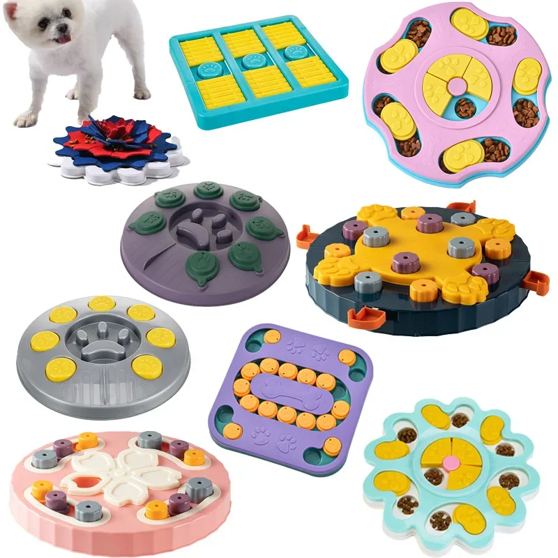 

New Dog Educational Toys Slow Food Tray Choke Bowl Hidden Food Bowl Non-slip Pet Supplies Dog Toys