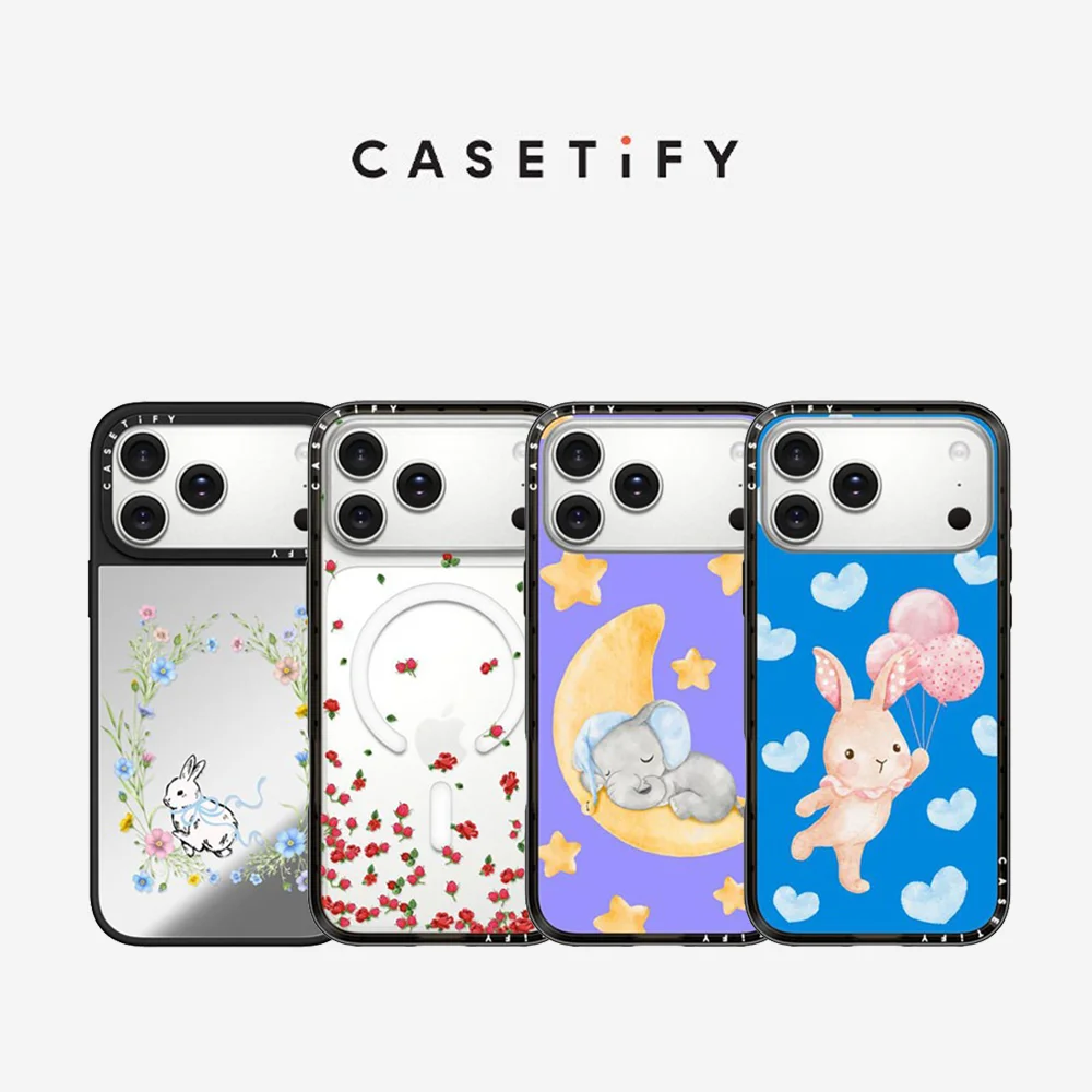 

CASETiFY Elephant Rabbit Rose Series Magnetic Drop-proof Case for iPhone 13 14 15 16 17 Pro Max Air Plus Protect Cover