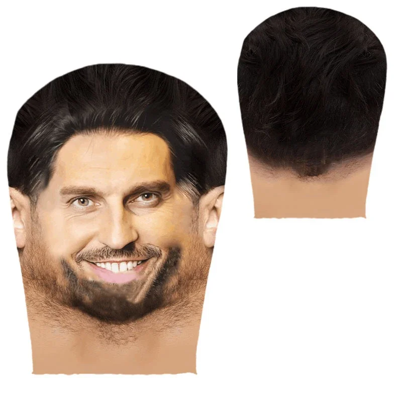 قناع وجه ثلاثي الأبعاد على الوجهين للحفلات التنكرية لكامل الوجه للحماية من أشعة الشمس فوق البنفسجية بالاكلافا دعائم حفلات زي هدايا عيد الميلاد والعام الجديد