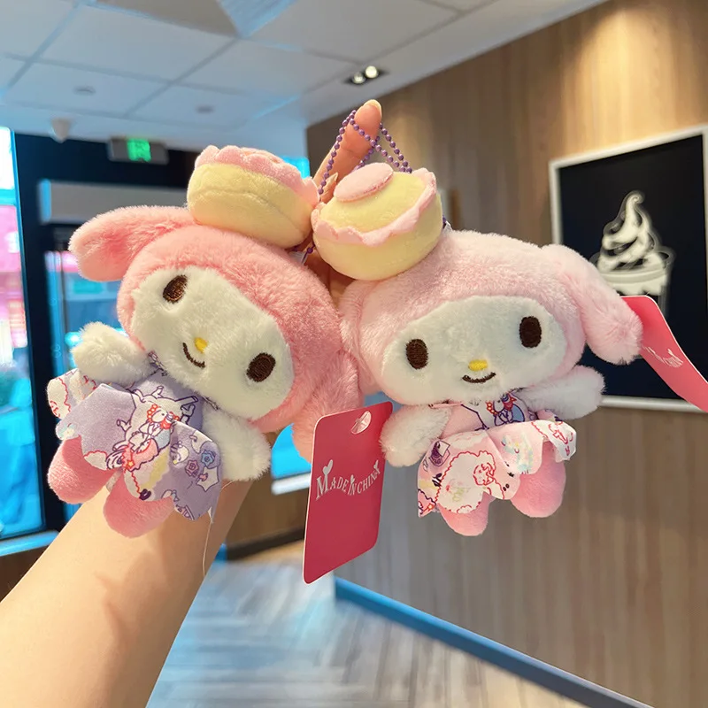 Sanrio Cake MY MELODY Cartoon Niedliches Plüschtier Schlüsselanhänger Paar Rucksack Anhänger Auto Schlüsselanhänger Beste Freundin Geburtstag Weihnachtsgeschenke