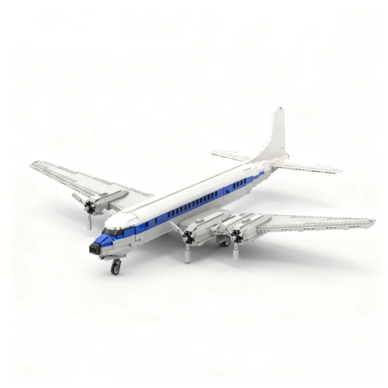 2273-delige MOC Douglas DC 6B Cloudmaster Remastered City Airport model bouwstenen speelgoed cadeau creatief display verzamelmodel bureau - afbeelding 1