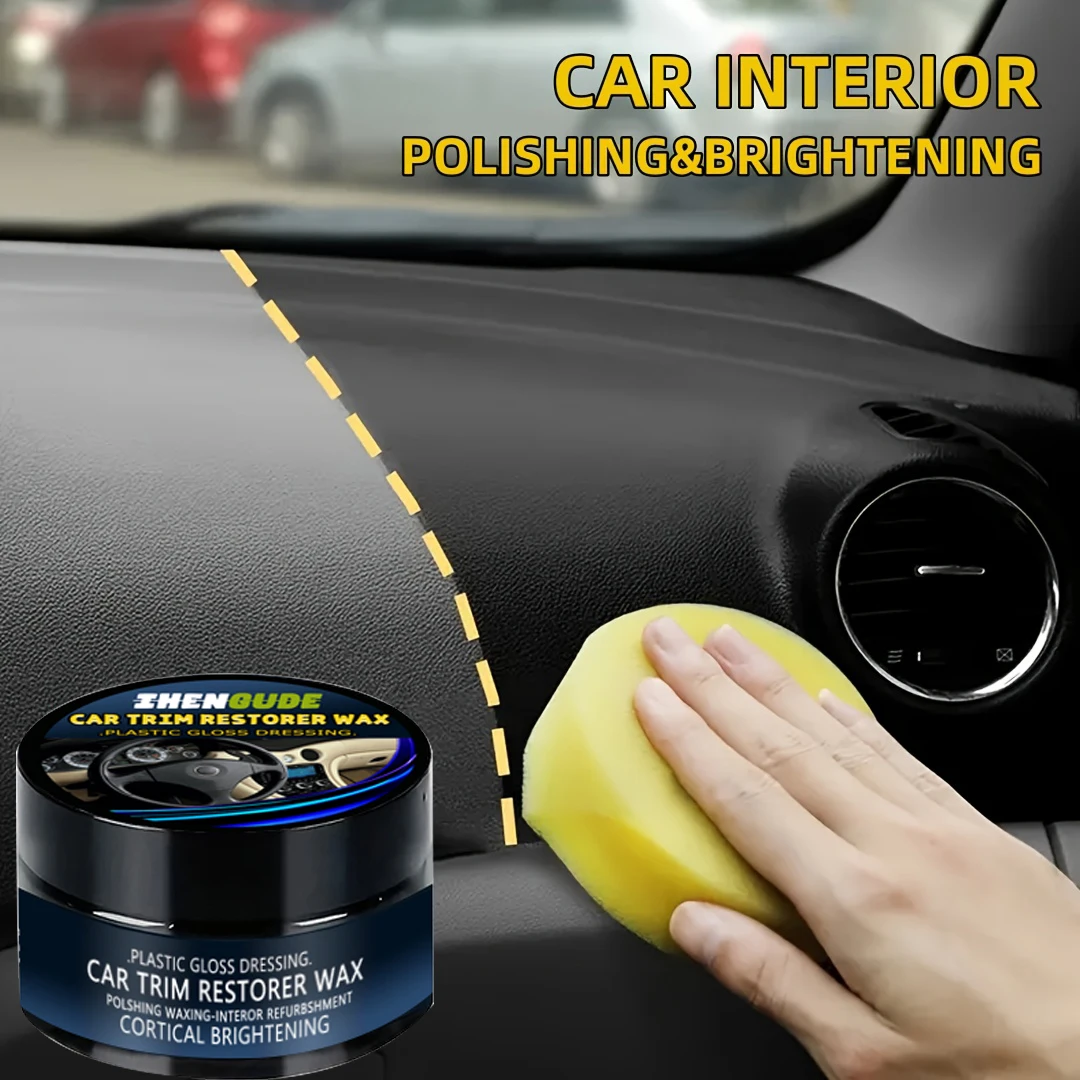 1 Piece 100g Car Interior Repair Agent - Plastic and Imitation Leather Updates, Quickly Polish and Repair Fade Surface, Long-Lasting Protection