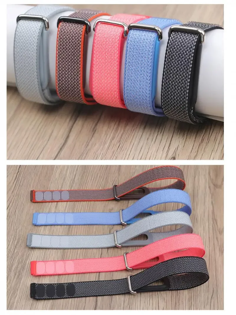 Gewebtes Bizepsband für Google Fitbit Air Zubehör, verstellbares, atmungsaktives Sport-Nylon-Schlaufen-Uhrenarmband für Fitbit Air Armband – Detail 3