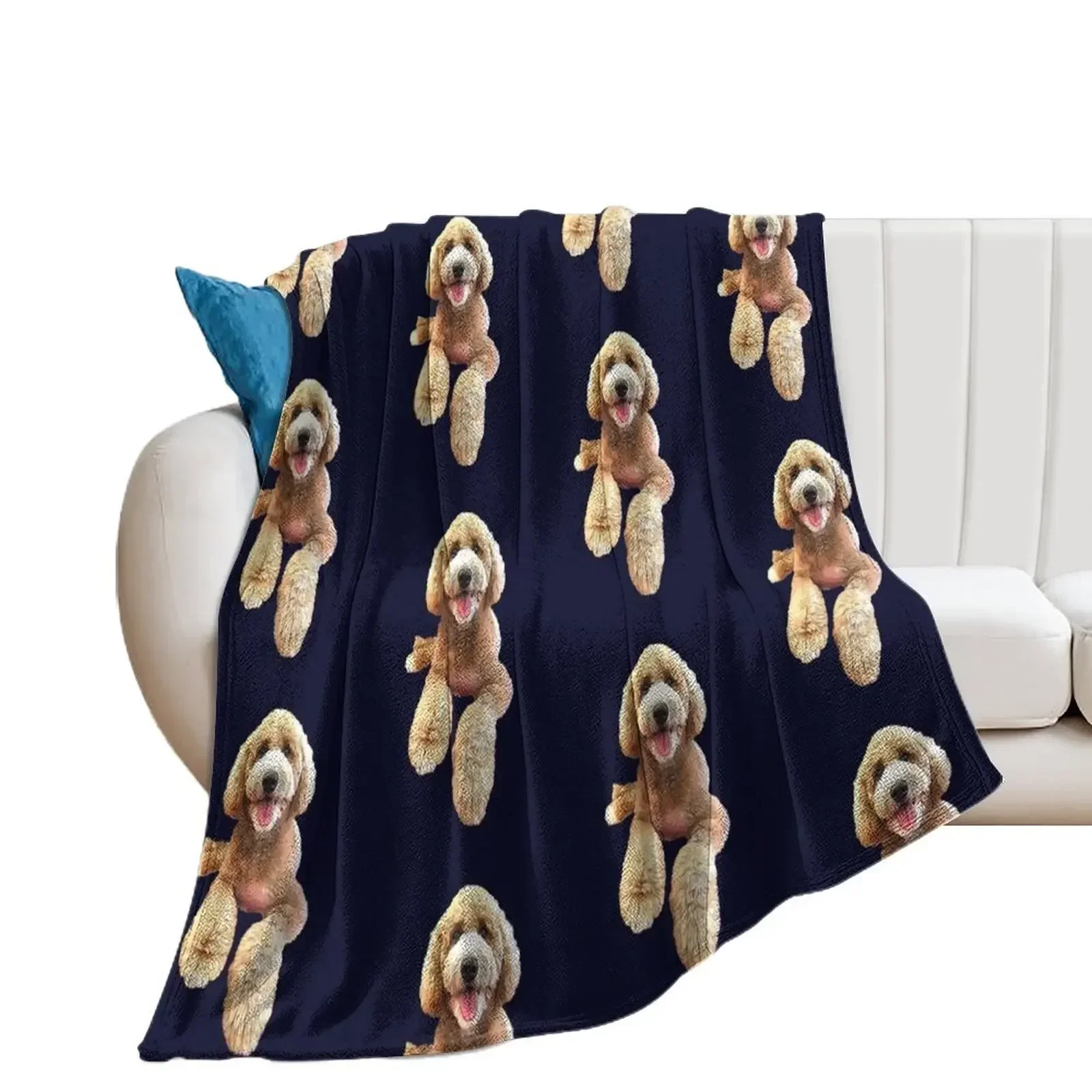 Labradoodle Cute Cartoon Dog Throw Blanket Loose Decorative Sofas Blankets