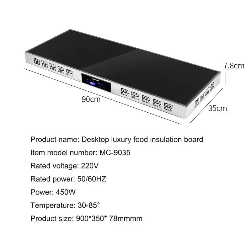 New Buffet Food Insulation Board Food Insulation Lamp Buffet Stove Insulation Table Buffet Food Heating Plate