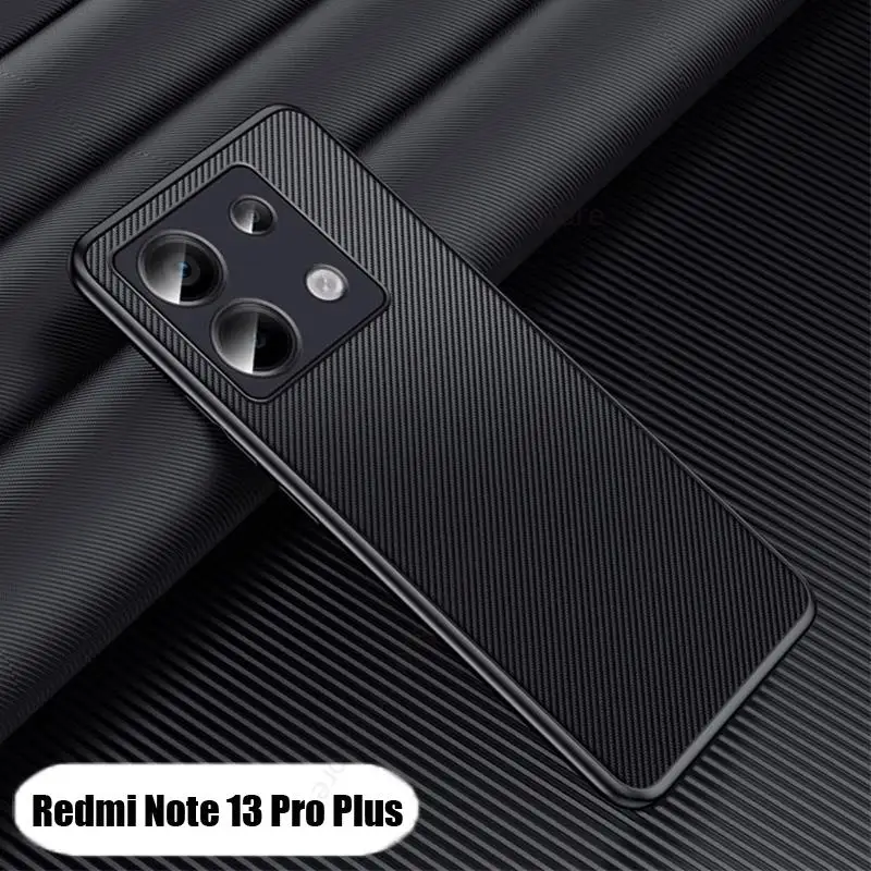 

For Redmi Note 13 Pro Plus Carbon Fiber Shockproof Phone Case For Redmi Note 12T 12R 12 Pro Plus 12 Turbo Slim Protection Cover