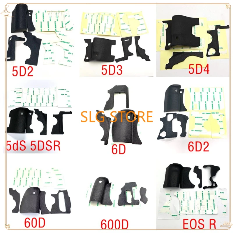 Nuovo Un Set di Corpo Impugnatura Laterale Pollice Copertura In Gomma per Canon EOS R EOSR 5D2 5DII 5D3 5D4 5D IV 6D 6D2 6DII 60D 600D 5DS 5DSR