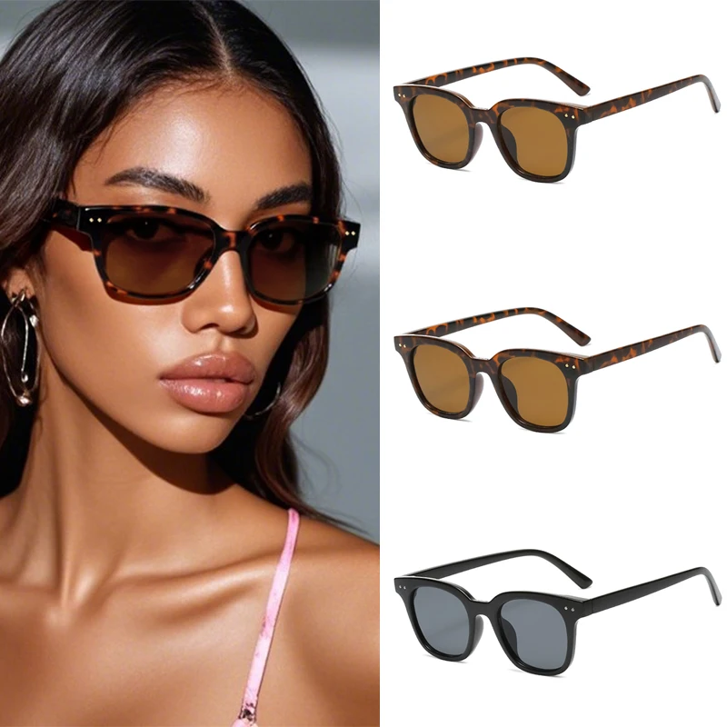 

3pcs New Fashion Square Sunglasses for Men Women Vintage Designer Brand Glasses Sun Shades Driving High Quality Sunglasses