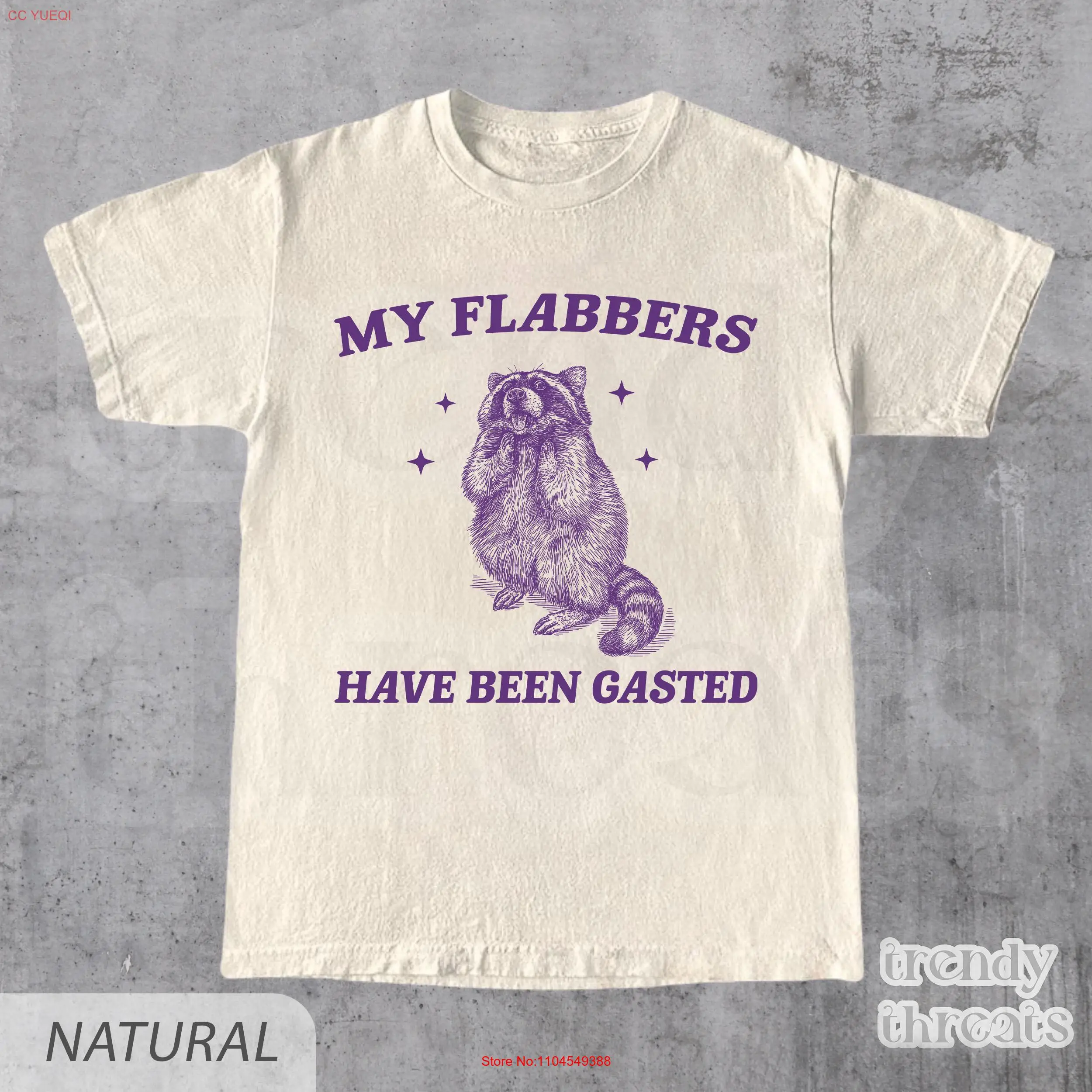 My Flabbers Have Been Gasted Tシャツ 面白いアライグマ ミーム ゴミパンダ 皮肉な皮肉な大人のユーモアの引用