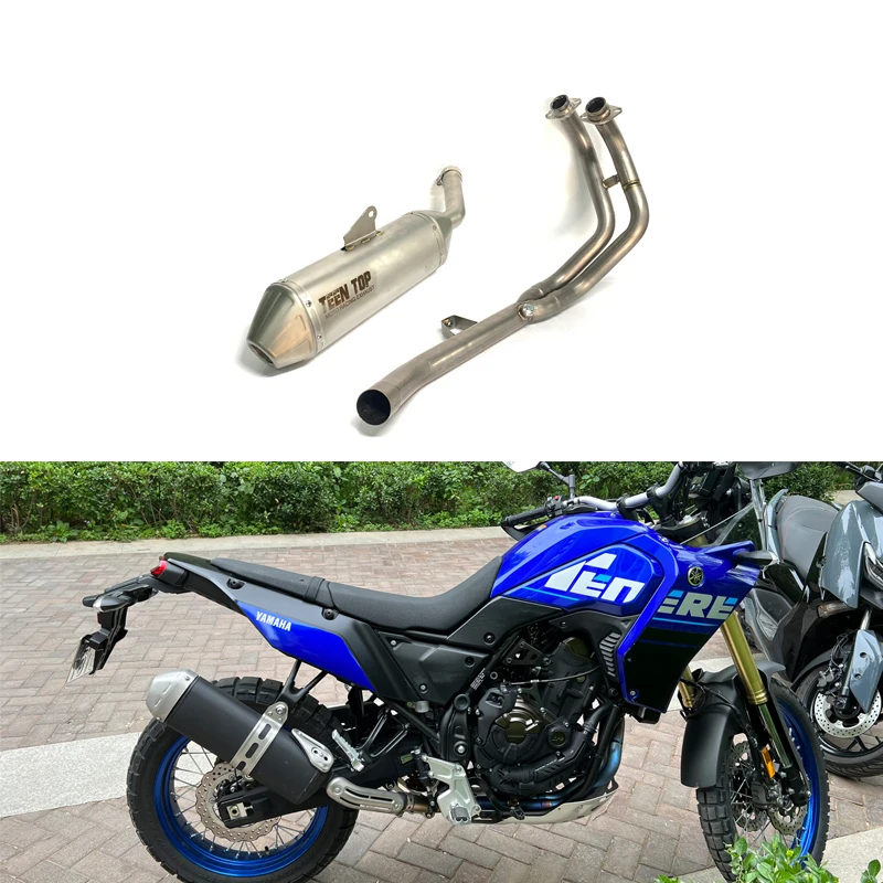 FOR TENERE 700 Motorcycle Exhaust Header Pipe Tenere 700 Motorcycle Exhaust System T700 T7 Exhaust Middle Link Pipe 51mm