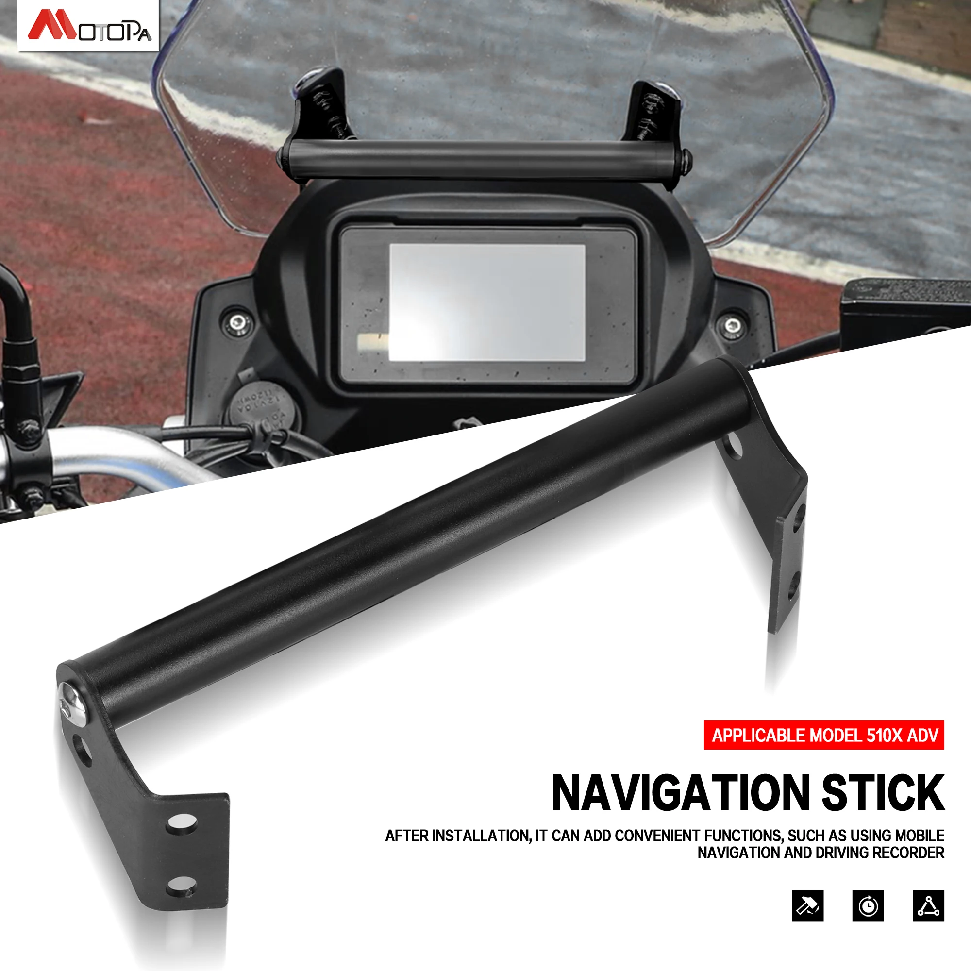 

For Voge DS510x ADV DS 510X 2025 Motorcycle DS510X ADV Accessories GPS Mount Navigation Bracket Supporter Mobile Phone Stand