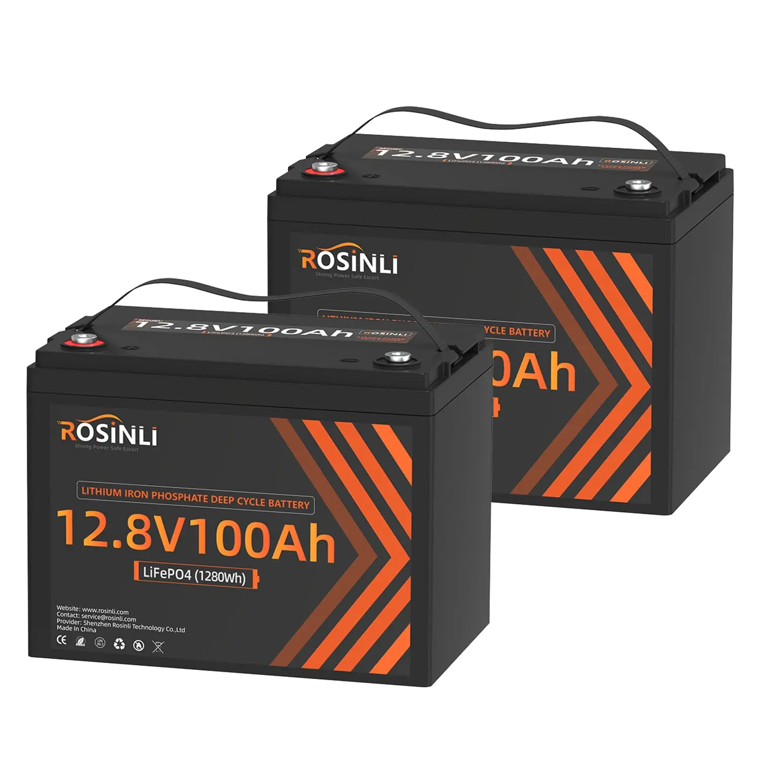 2Pack 12V 100Ah BCI Group 24 LiFePO4 Battery, Built in 100A BMS, Max. 15000 Deep Cycle Lithium Rechargeable Battery for, Custom