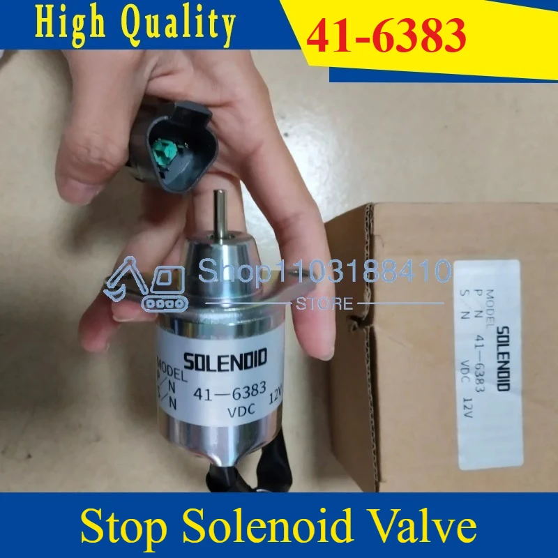 

Электромагнитный клапан остановки 12 В для двигателя Yanmar Thermo King TK 41-6383 41-4306 1503ES-12S5SUC11S Электромагнитное отключение пламени