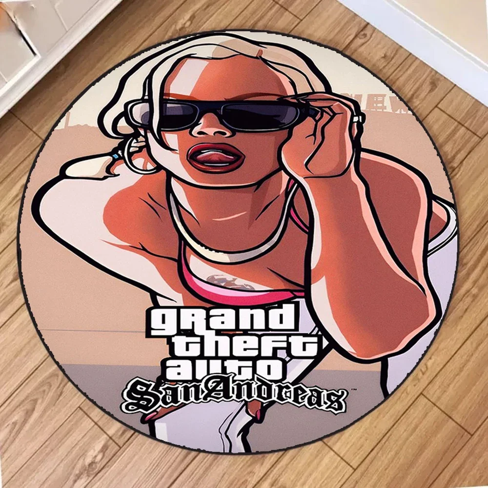 السرقة الكبرى السيارات نائب المدينة حصيرة مستديرة غرفة المعيشة لعبة غرفة نوم المطبخ شرفة الباب السجاد عدم الانزلاق لعبة ديكور المنزل السجاد #2